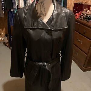 Black leather lined jacket